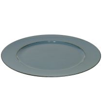 daiktų Dekoratyvinė plastikinė lėkštė, dekoratyvinė plastikinė lėkštė, petroletiškai ruda, Ø33cm