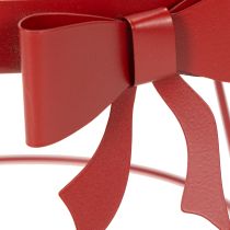 daiktų Dekoratyvinis padėklas ant stovo su metaliniu kaspinu, 30 cm, 2 dalių rinkinys
