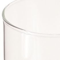 daiktų Dekoratyvinė vaza, gėlių vaza, stiklinė vaza, bespalvė Ø9cm H20cm