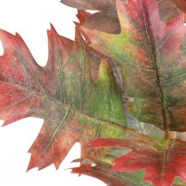 daiktų Deko šaka rudens deko lapai ąžuolo lapai raudoni, žali 100cm