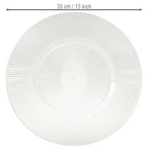 daiktų Dekoratyvinė lėkštė su grioveliais plastikinė lėkštė plastikinė lėkštė skaidri Ø33cm