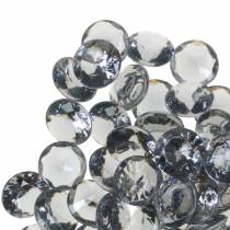 Dekoratyviniai akmenys deimantas akrilas pilkas Ø1.2cm 175g papuošalų puošmena