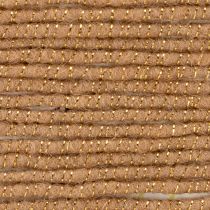 daiktų Ruda vilnonė virvelė su auksiniais siūlais, 5 m x 5 mm su viela, dekoravimui ir rankdarbiams