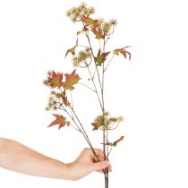 daiktų Dirbtinė rudeninė eukalipto šaka su lapais ir vaisių kekėmis, 132 cm