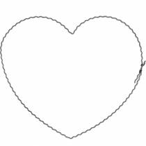 Vielinės širdelės 20cm bangos žiedai vainiko lankeliai širdelė 10vnt