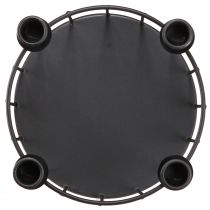 daiktų Vielinis krepšelis metalinis dekoratyvinis krepšinis žvakių laikiklis juodas Ø23,5cm