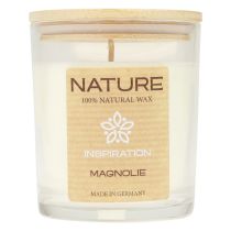 Kvapi žvakė stiklinėje natūralaus vaško Wenzel Candles Magnolia 85×70mm
