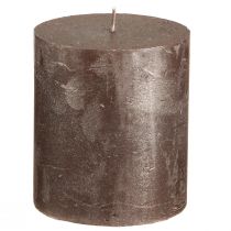 daiktų Vienspalvės žvakės rudos varinės metalinės 70×80mm 4 vnt