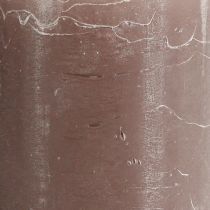 daiktų Vienspalvės žvakės rudos stulpinės žvakės 70×120mm 4 vnt