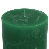 daiktų Vienspalvės žvakės tamsiai žalios 60x80mm 4vnt