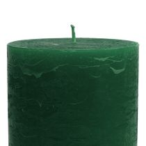 Vienspalvės žvakės tamsiai žalios 85x150mm 2vnt