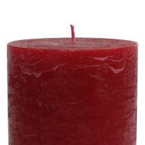 daiktų Vienspalvės žvakės tamsiai raudonos 85x120mm 2vnt