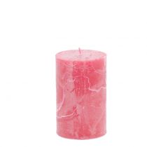Vienspalvės rožinės žvakės 60x100mm 4vnt