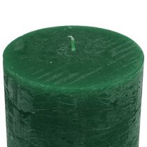 Vienspalvės žvakės tamsiai žalios 50x100mm 4vnt
