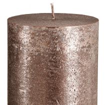 daiktų Vienspalvės varinės žvakės-kolonėlės, 85 mm x 200 mm, 2 vnt. rinkinys - ilgai degančios, šventinis metalinis dizainas dekoracijai