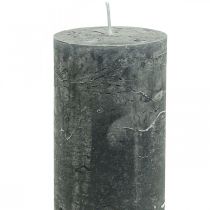 daiktų Vienspalvės žvakės antracito stulpinės žvakės 50×100mm 4vnt