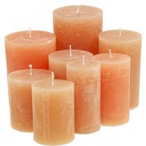 Spalvotos žvakės Orange Persikas Įvairių dydžių
