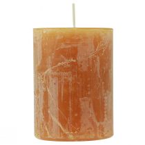 daiktų Vienspalvės žvakės geltonos Rustic Safe Candle 80×110mm 4 vnt.