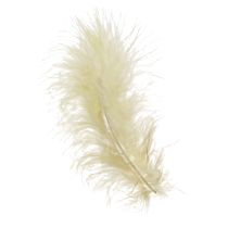 daiktų Tikros plunksnos rankdarbiams šviesiai geltonos spalvos 5cm - 10cm 20g