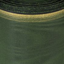 daiktų Elegantiška tamsiai žalia muaro vainiko juostelė, 125 mm su auksiniu perlų kraštu, gedulo juostelė, vestuvių dekoracija, kaspino juostelė