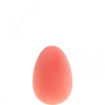 daiktų Velykų kiaušinių puošmena kiaušinio oranžinė abrikosų plastiko flokuota 20cm