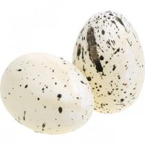 Deco kiaušinis su plunksna Dirbtiniai velykiniai margučiai Velykų puošmena H6cm 6 vnt