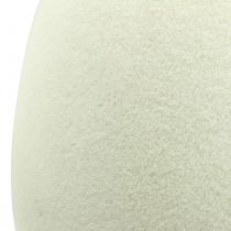 daiktų Dekoratyvinis kiaušinių kremas Velykinis kiaušinis flokuotas Vitrinų dekoravimas Velykos 25cm