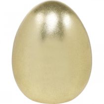 Keraminis kiaušinis auksinis, kilnus Velykų papuošimas, dekoratyvinis objektas kiaušinis metalinis H16,5cm Ø13,5cm