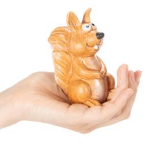 daiktų Sėdinčios voverės figūrėlė rudens dekoracijai, 10 cm