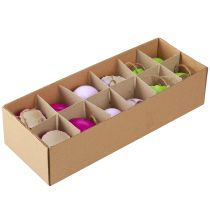 daiktų Kiaušinio lukšto dekoratyviniai velykiniai kiaušiniai pakabinti spalvoti Ø3,5cm 12 vnt