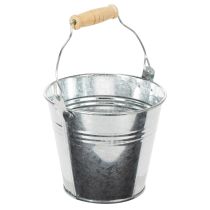 daiktų Kibirai Ø12cm A10cm 8vnt. Cinko spalvos, blizgūs