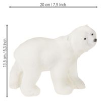 daiktų Baltos dekoratyvinės stovinčios ir sėdinčios baltos lokio figūrėlės 16/20 cm 3 vnt.
