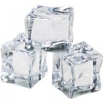 daiktų Dirbtiniai ledo kubeliai dekoratyvinis ledas skaidrus 2,5×3×2,5cm 12 vnt.