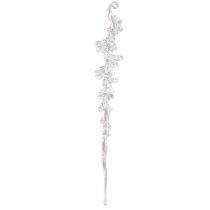 daiktų Žiemos puošmena varveklio dekoravimo kabykla skaidri 25cm 3 vnt