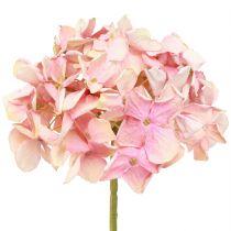 daiktų Elegantiška dirbtinė hortenzija pastelinės rožinės spalvos 58cm 2vnt