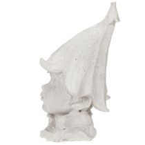 daiktų Dekoratyvinė nykštuko galvos figūrėlė stilingam sodo ir svetainės akcentui, pilka, 30 cm