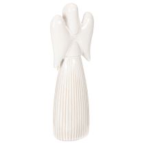 daiktų Angelo figūrėlė su širdelės formos dekoracija, kreminės baltos spalvos, 23 cm