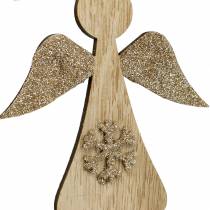 daiktų Deco kabykla medinė angelo blizgučiai 10cm 12vnt