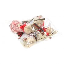 daiktų Angelas kaip dekoratyvi figūra 15cm raudona, balta 4 vnt