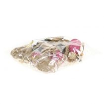 daiktų Mediniai angelai pakabinimui pilki, rožiniai 7,5cm 6 vnt