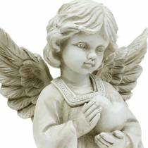 Deco angelas su širdele H25cm