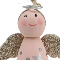 daiktų Angelas pakabinimui rožinis 6cm 6 vnt