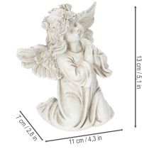 daiktų Angelo figūrėlė, besimeldžianti, antkapinė puošmena, sėdinti, 13 cm, 2 vnt.