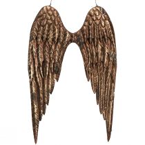 daiktų Angelo sparnai, skirti pakabinti metalinį senovinį, atrodo auksiniai 24×37cm