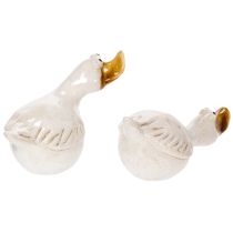 daiktų Keraminė anties dekoratyvinė figūrėlė, puikiai patrauks akį svetainėje, 13 cm, 2 dalys