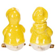 daiktų Ančių figūrėlės, lietpalčio keraminės figūrėlės smagiam balkono ir sodo papuošimui, 11 cm, 4 dalys