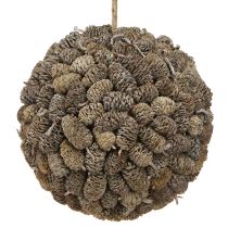 daiktų Dekoratyvinis baltai dažytas kūgio formos rutulys pakabinimui, 20 cm