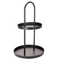 daiktų Metalinis dviejų aukštų apvalus dekoratyvinis padėklas 58 cm