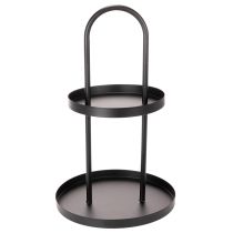 daiktų Metalinis dviejų aukštų apvalus dekoratyvinis padėklas 58 cm