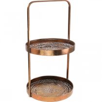 Tortų stovas vintažinis dekoratyvinis padėklas stalo lentyna metalinė H53cm Ø28cm